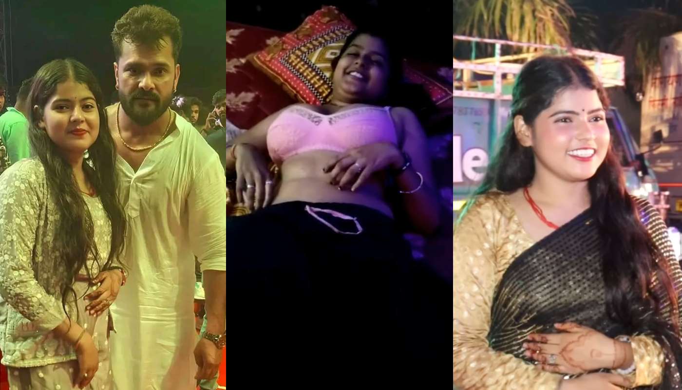 Bhojpuri Actress Kajal Kumari in Pink Bra Hot Fucking By BF Full MMS Clip