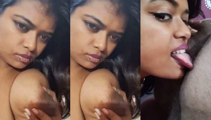 Tamil horny wife licking husband asshole with own milk