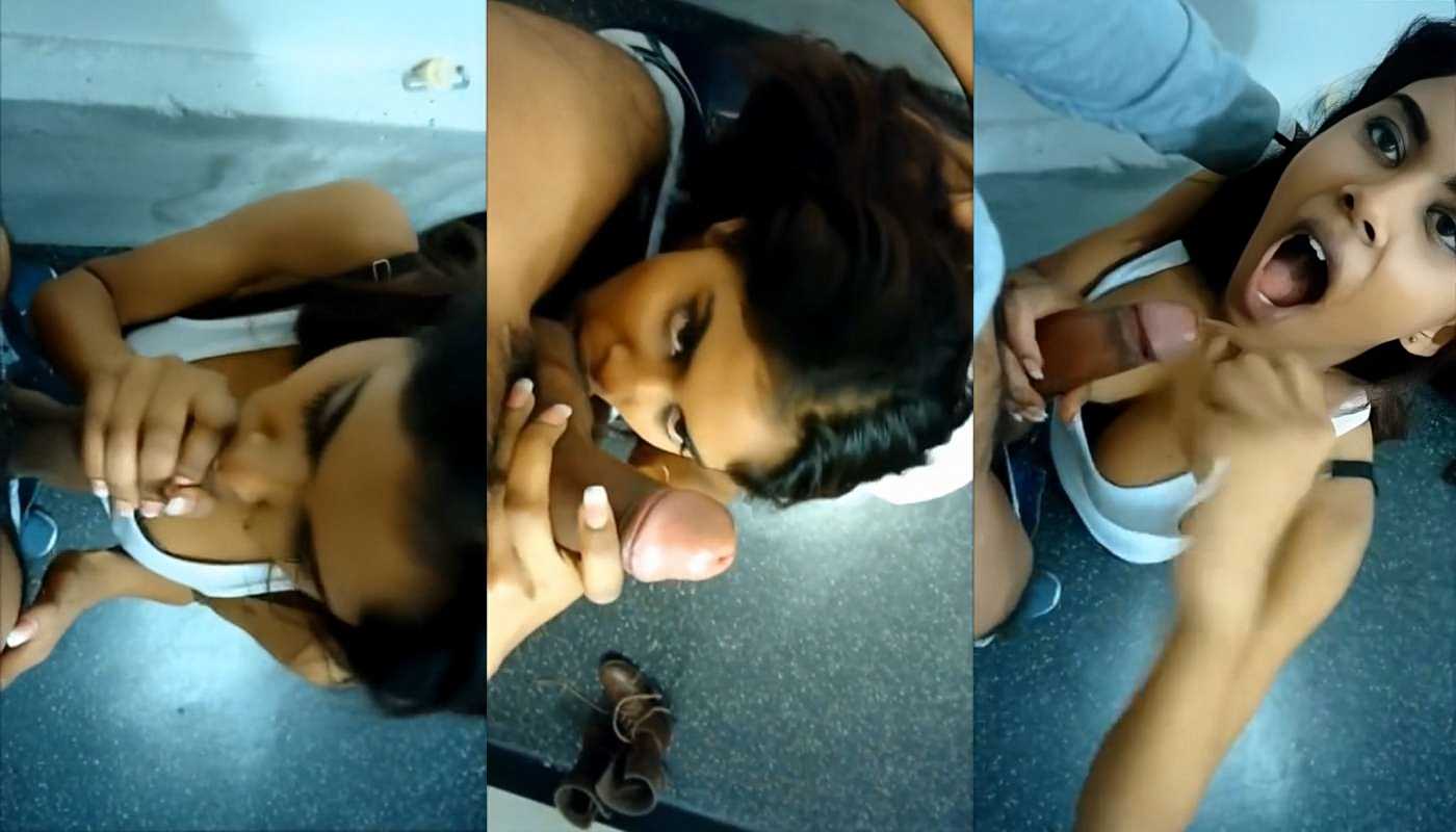Tamil Girlfriend Nail Down and Giving Boyfriend a Sexy Blowjob in White Top Hotel Room Sex