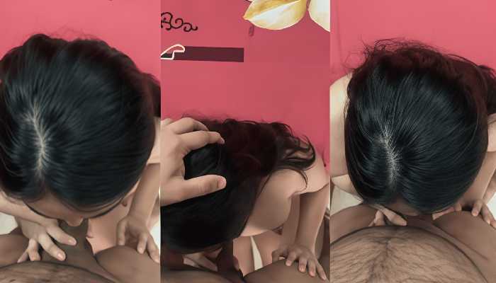 Cute College Slut Naked Knees Deep Throat Blowjob Classmate