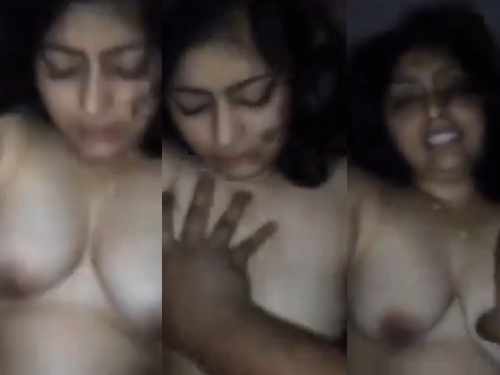 Busty mallu wife painful riding sex with her Husband