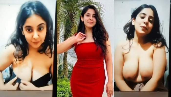 Cute Sexy Girl in Black Top Showing Big Boobs To Lover