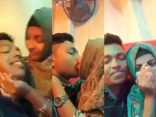 Karachi girl kisses her lover in Pakistani porn