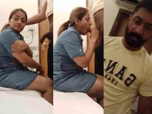 Desi Bhabhi cheating With Husband and Giving Blowjob to Lover