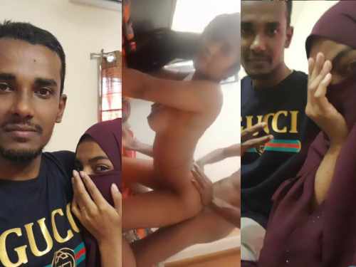 Desi Hijab Girlfriend hairy pussy fucking with boyfriend