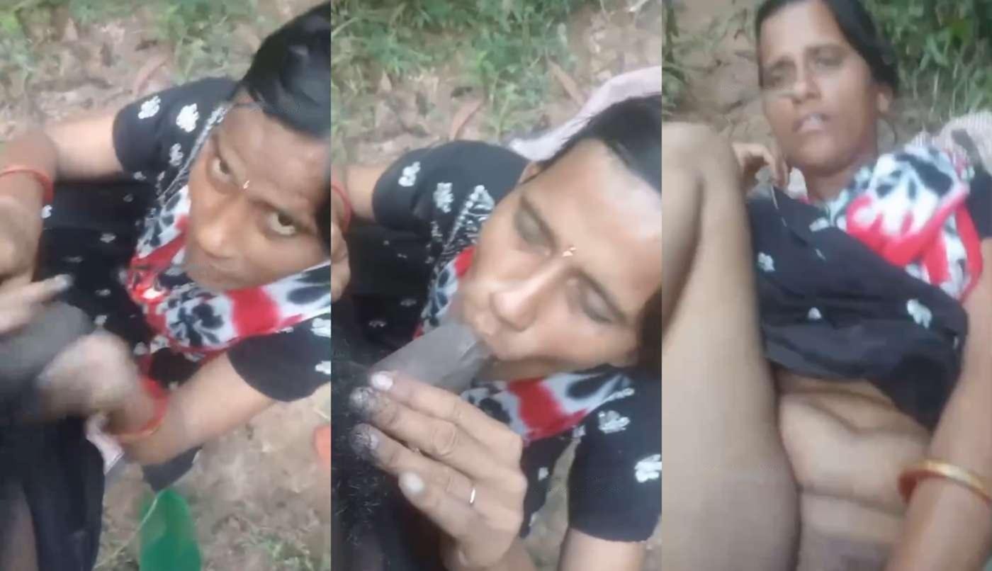 Nity Bhabhi Outdoor Blowjob and Hairy Pussy Fucking