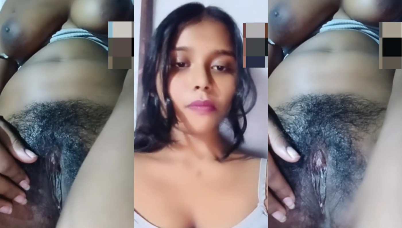 Big Boobs Sexy Babe Showing Boobs and Full Black Hairy Pussy in VC