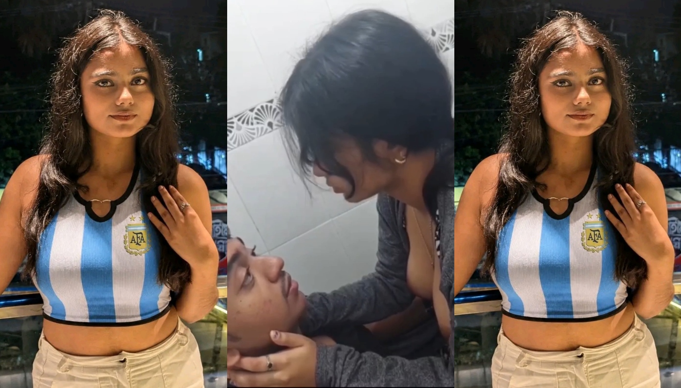 Sexy Bengali Argentina Fan Girl Kissing and Cowgirl Riding Dick As Wining Gift