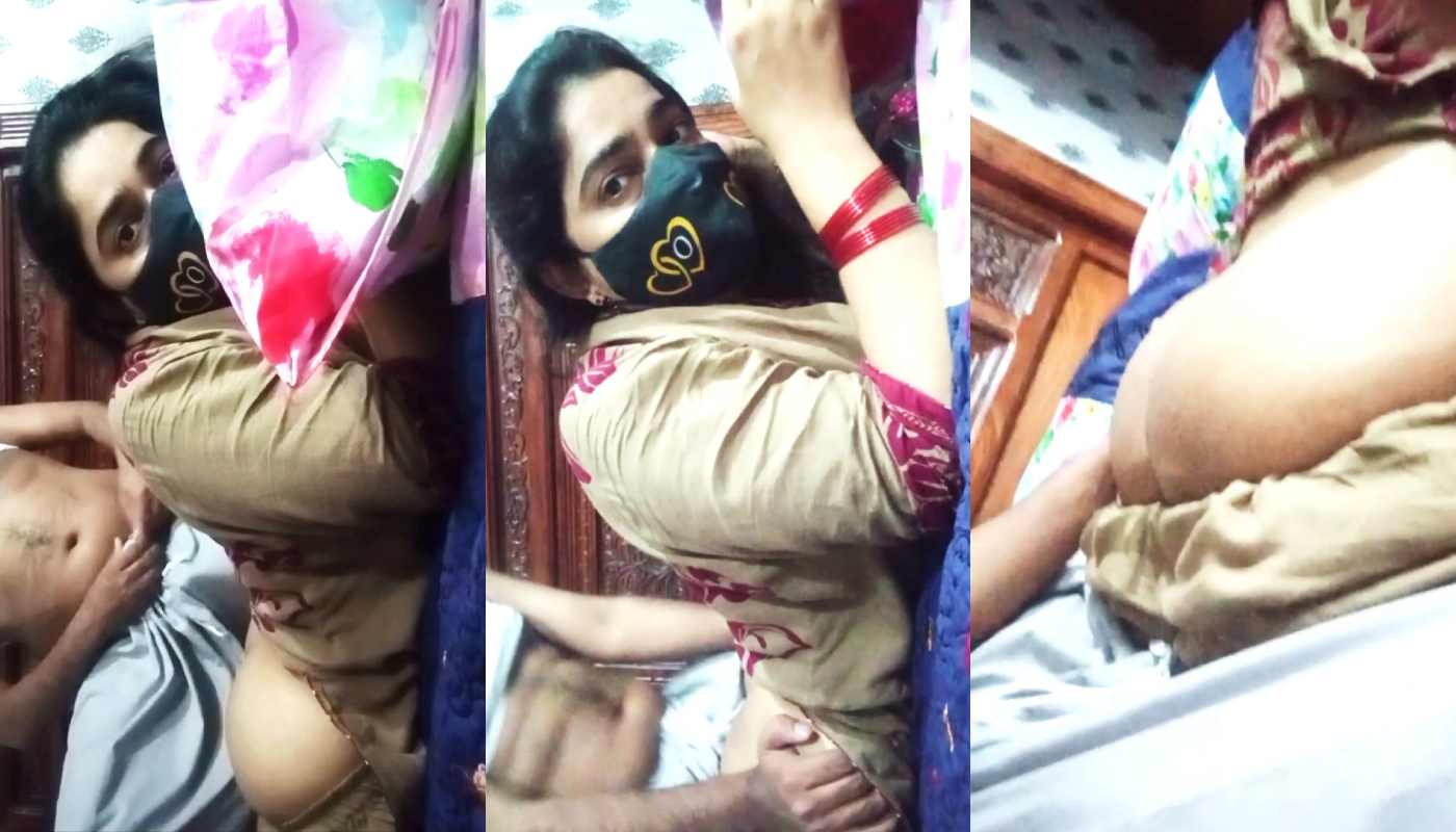 Desi Wife in Mask Soft Cute Ass Fucked By Husband