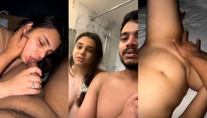 Extremely Sexy Horny Babe Giving Deepthroat Blowjob Wet Pussy Fingered by Boyfriend in Oyo