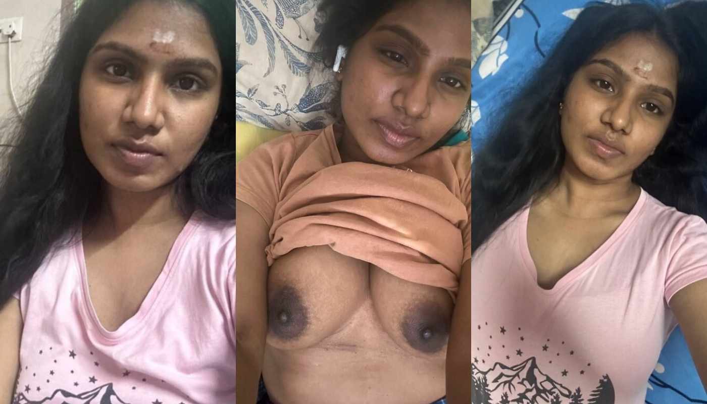 Sexy Tamil Girl Remove Her Pink Top and Making Nude Boob For Lover