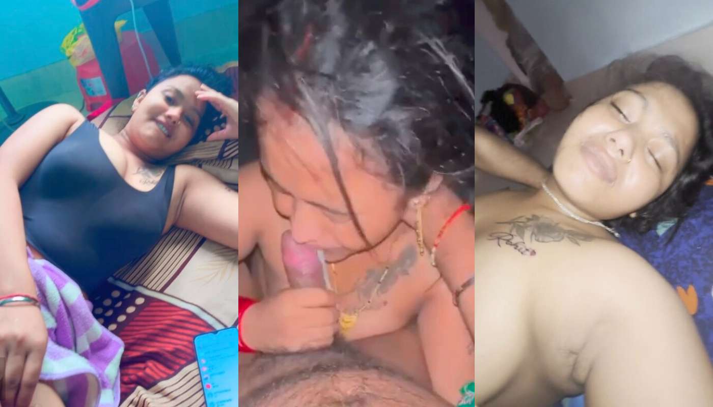 Sexiest Nepali Tatood Masalaseen Wife Smoking Blowjob Till Cum and Getting Fuck With Lover P1