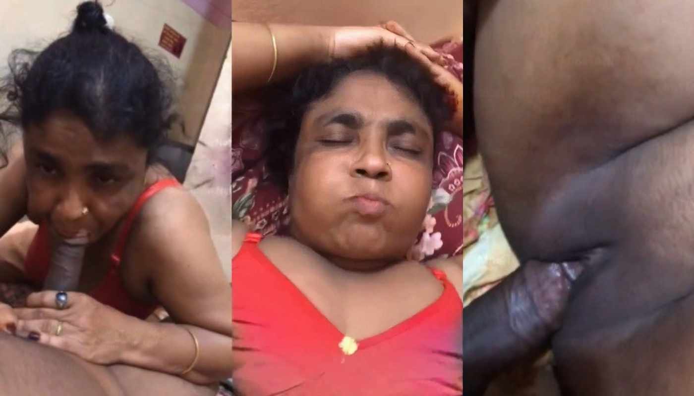 Village Aunty in Red Bra Sucking Husband Cock and Full Missionary Fucking Desi Sex MMS