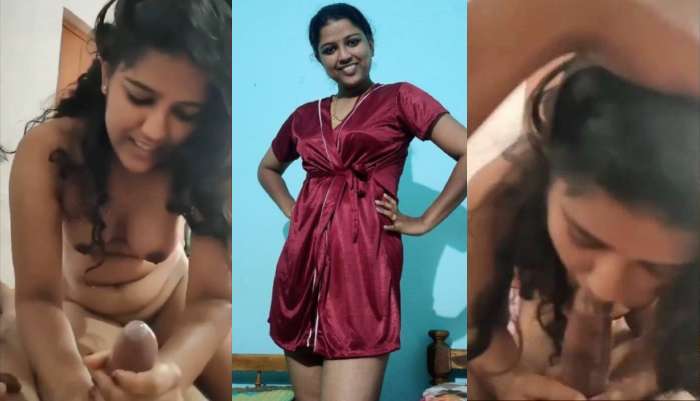 Shy tamil wife fully nude giving blowjob giving flying kiss