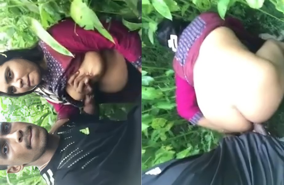Big Boobs Hot Girlfriend Went to the Green Jute Fields and Had Hardcore Sex