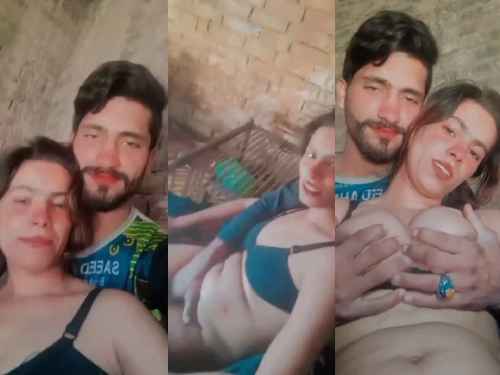 Pakistani lover making boob press reel after sex